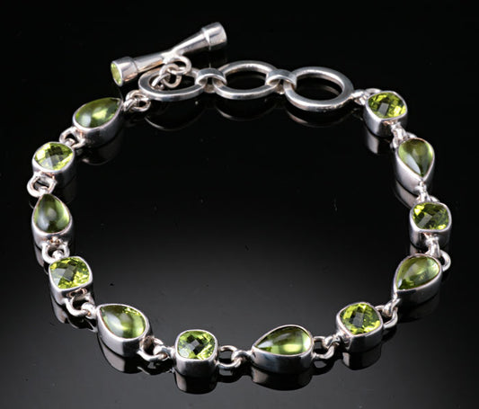 8.5" Peridot Bracelet