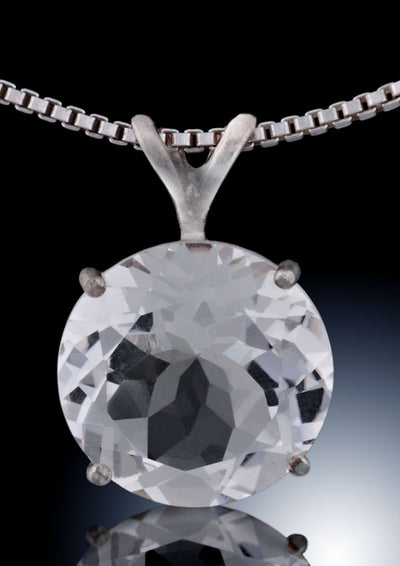 10mm White Topaz Necklace