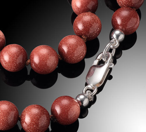 Goldstone Bead Necklace-10mm