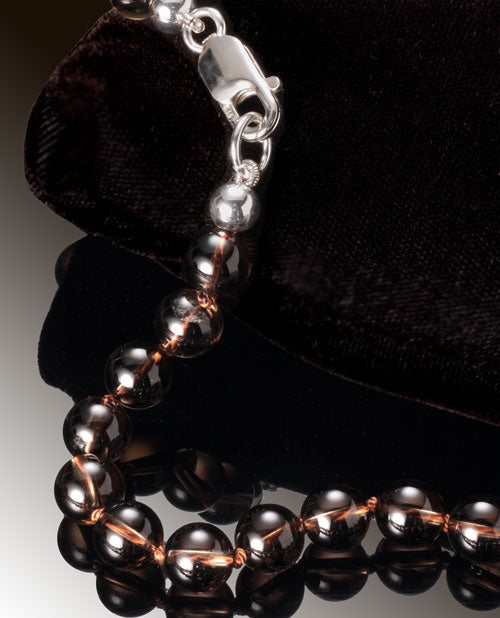 Smokey Quartz Bead Necklace-8mm