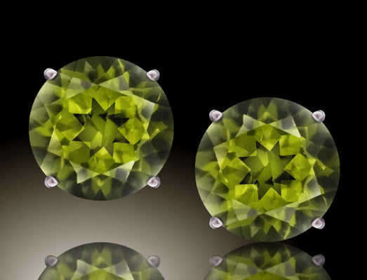 4mm Peridot Stud Earrings