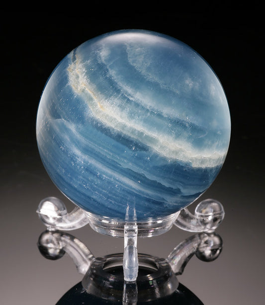 Blue Calcite Sphere (with stand)