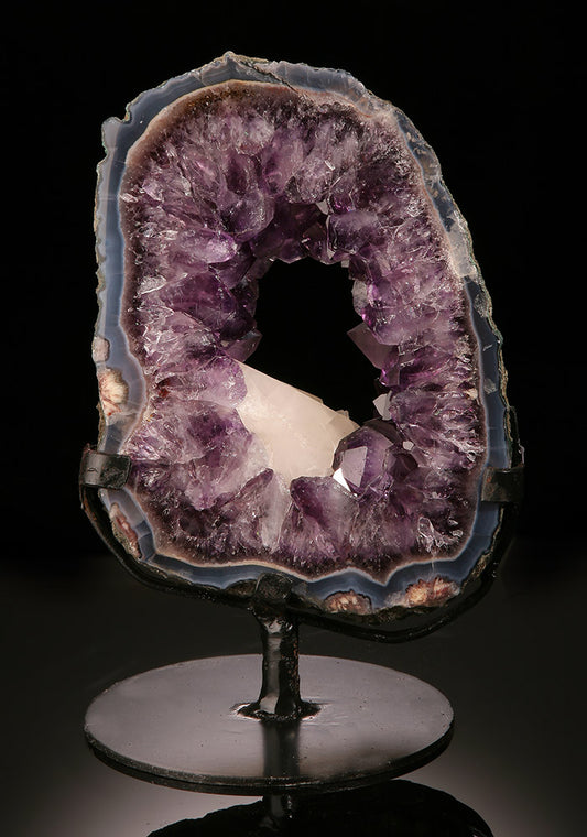 Amethyst Geode Slice in Stand