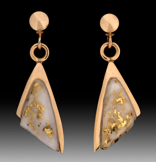 Gold/Quartz Earrings