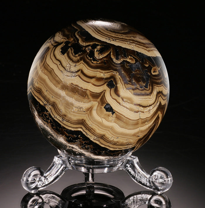 Barite/Marcasite/Pyrite Sphere (with stand)