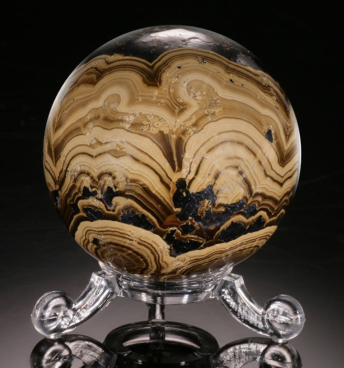 Barite/Marcasite/Pyrite Sphere (with stand)