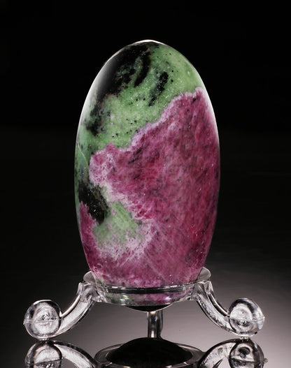 Ruby / Zoisite Lingam (with stand)