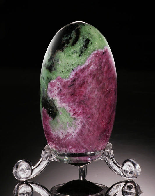 Ruby / Zoisite Lingam (with stand)