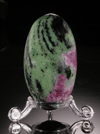 Ruby / Zoisite Lingam (with stand)
