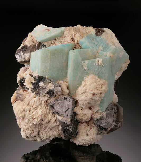 Amazonite w/ Smokey Quartz