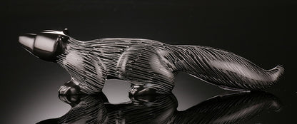 Zuni Wolf Fetish - Black Marble