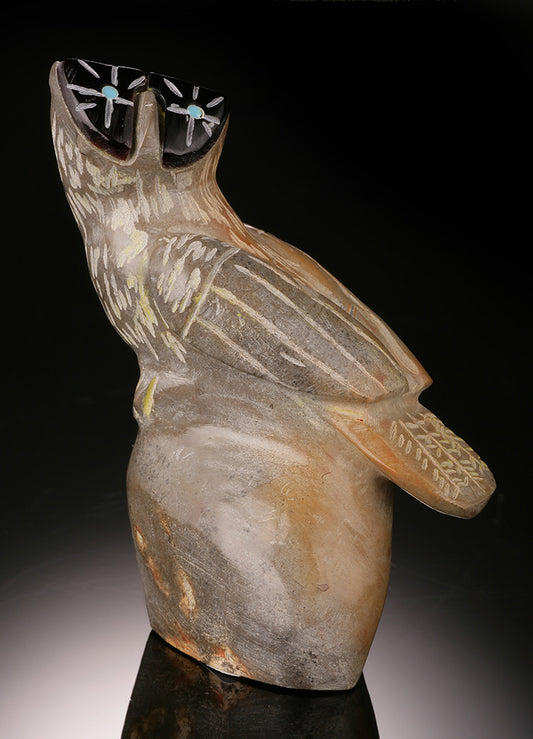 Zuni Owl Fetish - Picasso Marble