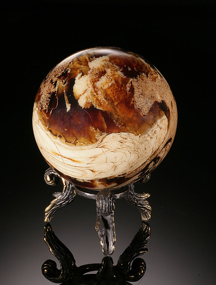 Sumatran Amber Sphere (with stand)