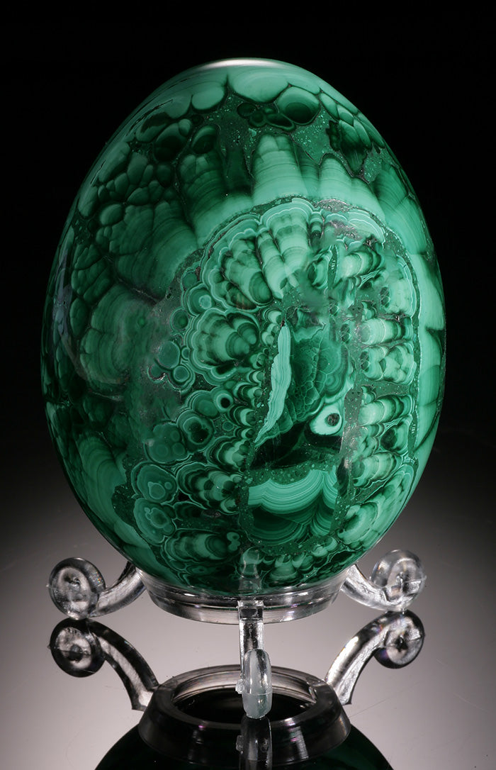 Malachite Egg (with stand)
