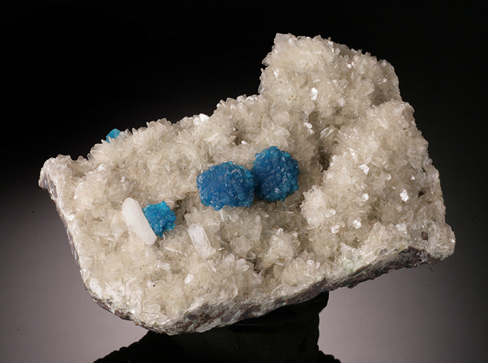 3-1/2" Cavansite on Stilbite