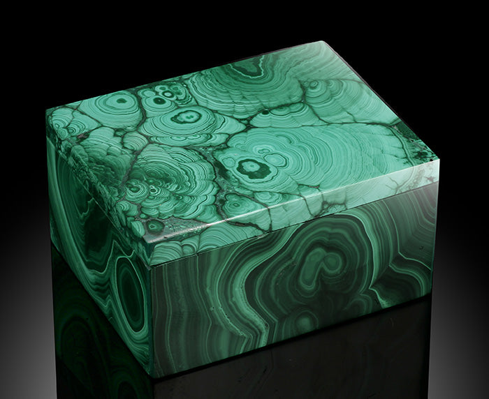 Malachite Box, 2-3/4" long
