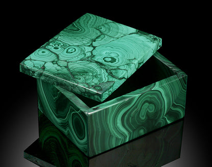 Malachite Box, 2-3/4" long