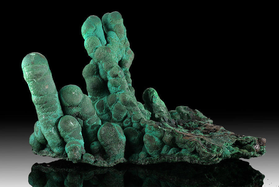 Druzy Malachite Stalactites