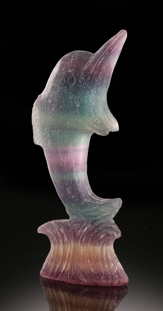 Fluorite Dolphin Carving