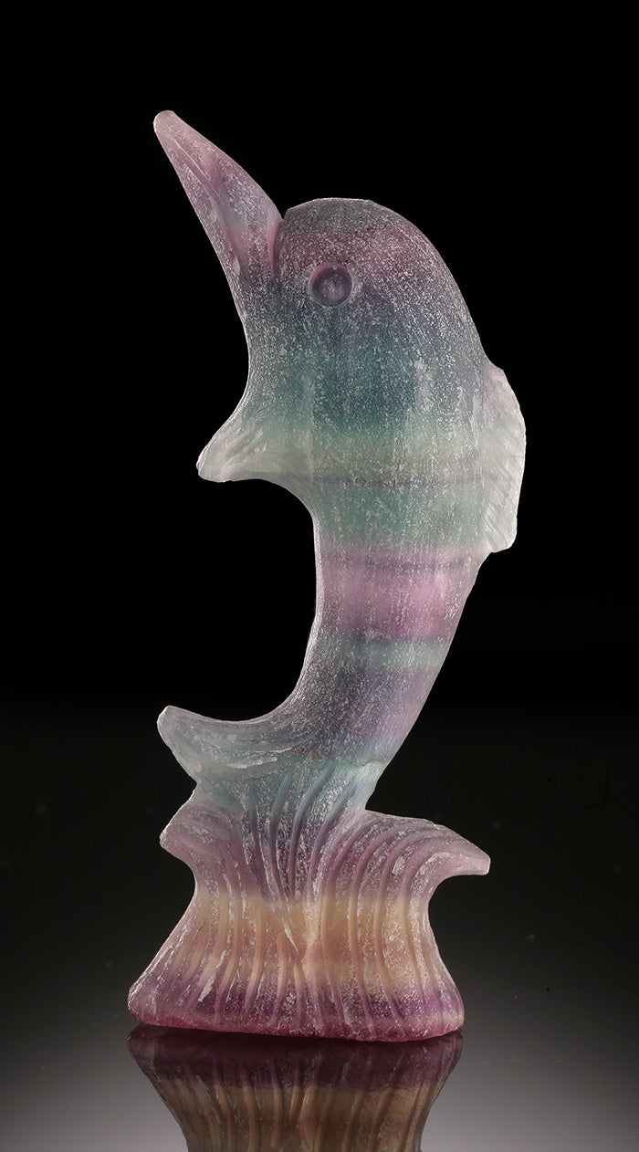 Fluorite Dolphin Carving