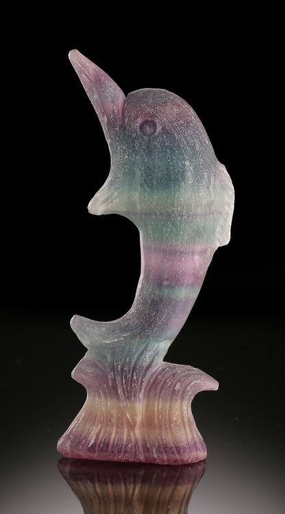 Fluorite Dolphin Carving