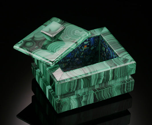 Malachite Box with Handle