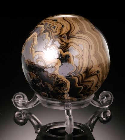 Marcasite & Pyrite Sphere - Poland (w/ stand)