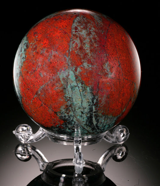 Cuprite/Chrysocolla Sphere (with stand)