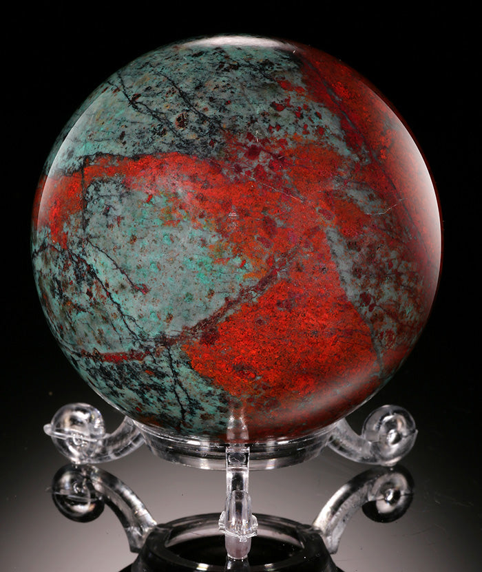 Cuprite/Chrysocolla Sphere (with stand)