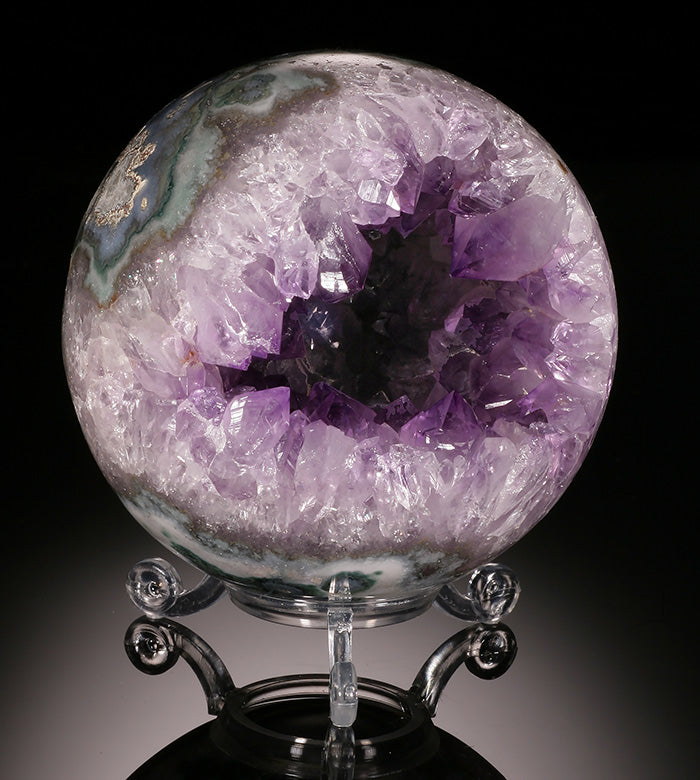 Amethyst Geode Sphere (with stand)
