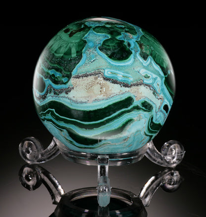 Chrysocolla/Malachite Sphere (with stand)