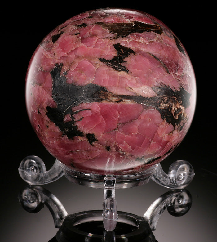 Rhodonite Spere (w/ stand)