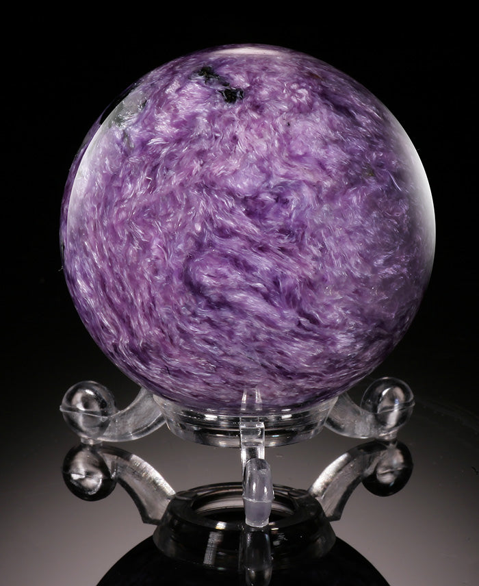 1-1/2" Charoite Sphere (w/ stand)