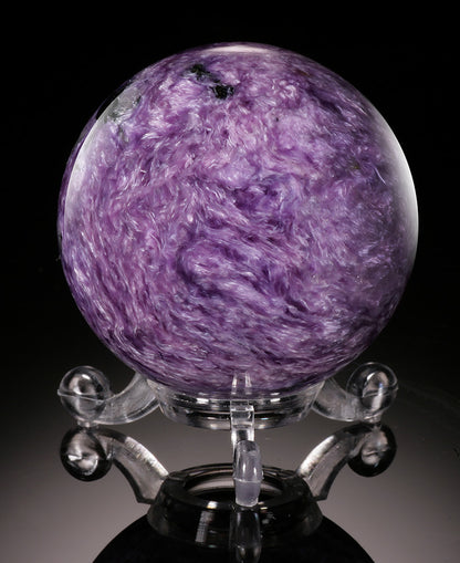 1-1/2" Charoite Sphere (w/ stand)