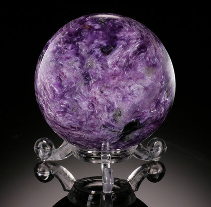 1-1/2" Charoite Sphere (w/ stand)