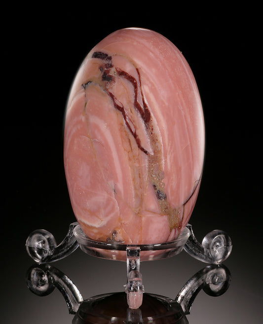 Pink Opal "Lingam" from Peru (with stand)