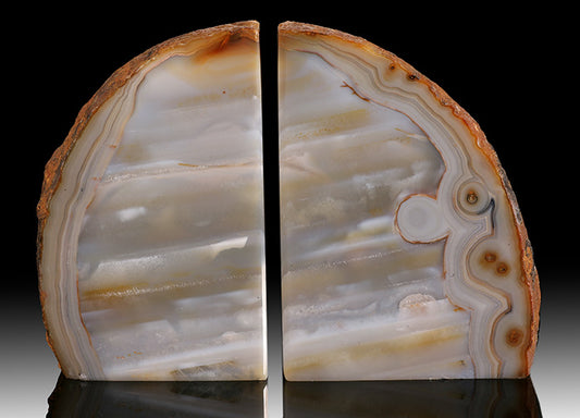 6-1/4" Brazilian Agate Bookends
