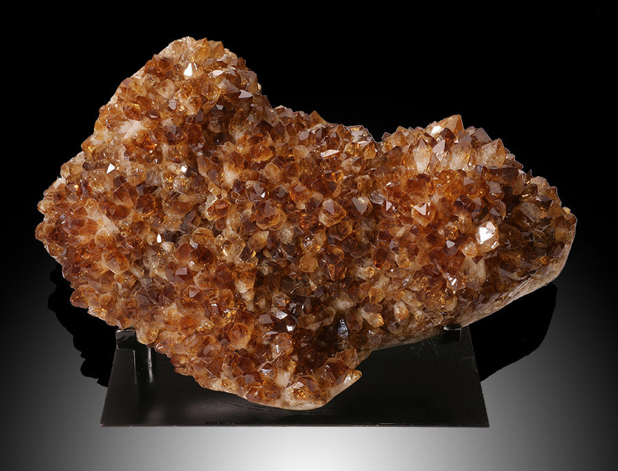 Large Citrine Display Cluster with Custom Stand