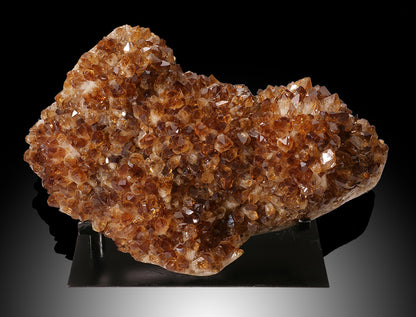 Large Citrine Display Cluster with Custom Stand
