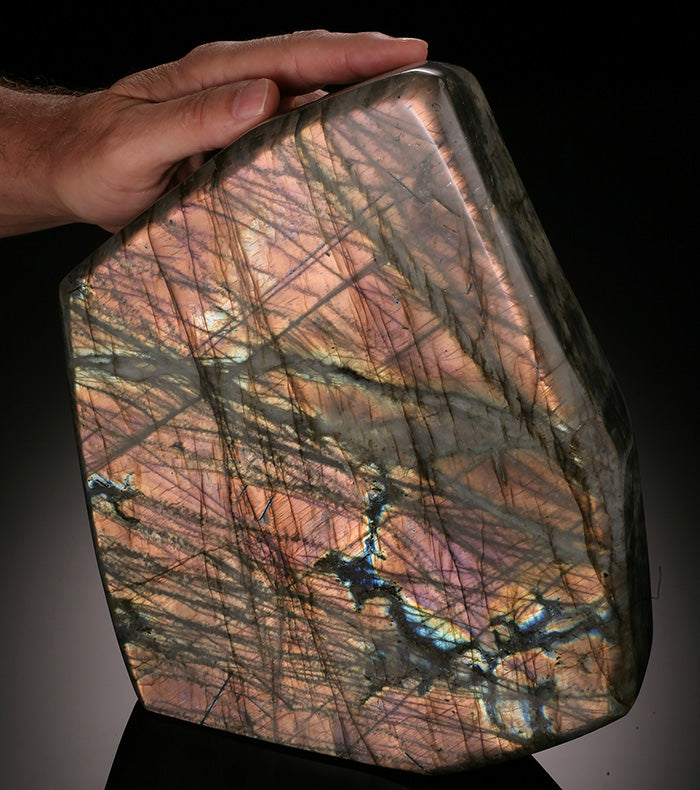 11" Base Cut Labradorite (Pink Flash)
