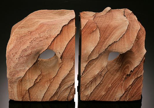 8" Utah Sandstone Cavern Bookends