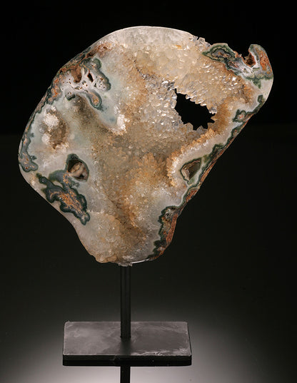 8" Brazilian Agate on Display Stand
