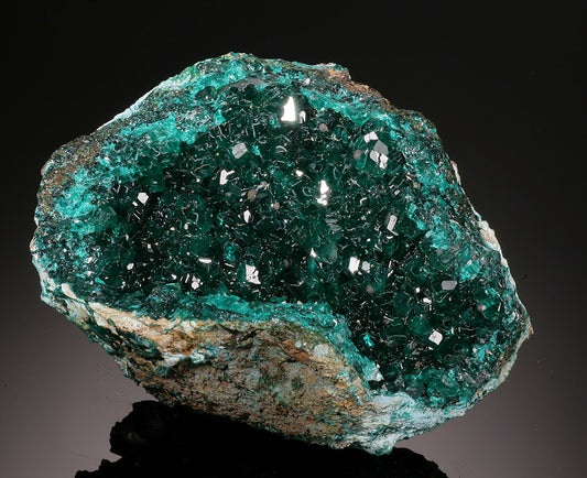 Dioptase Geode Half - D.R.O.C, Africa