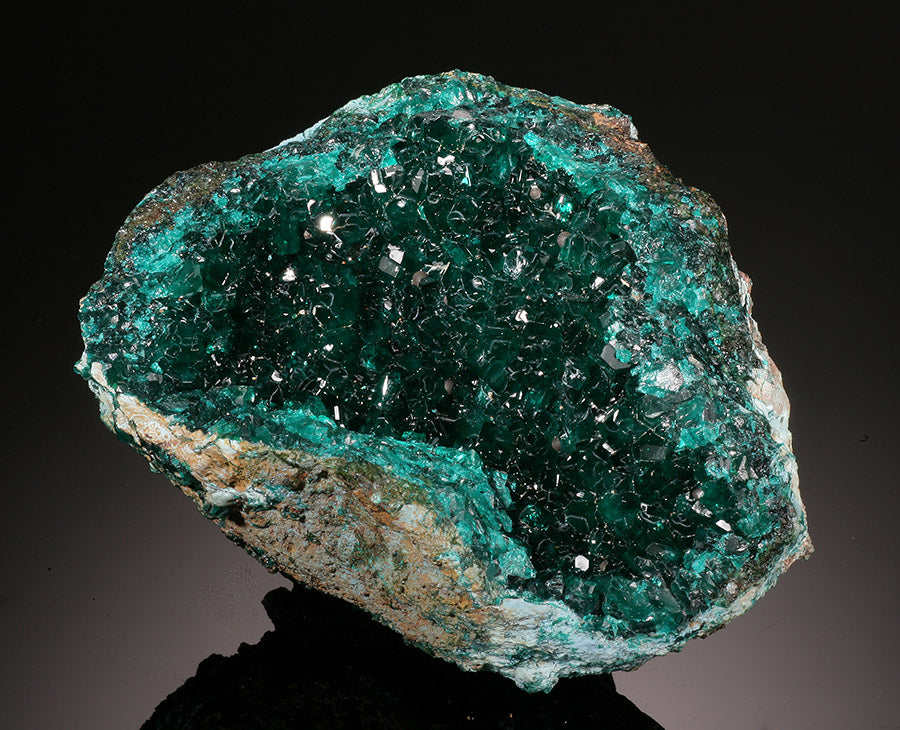 Dioptase Geode Half - D.R.O.C, Africa