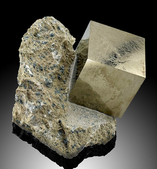 Pyrite Cube in Matrix (Spain)