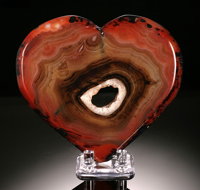 Sardonyx Heart Carving (with stand)