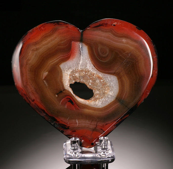 Sardonyx Heart Carving (with stand)
