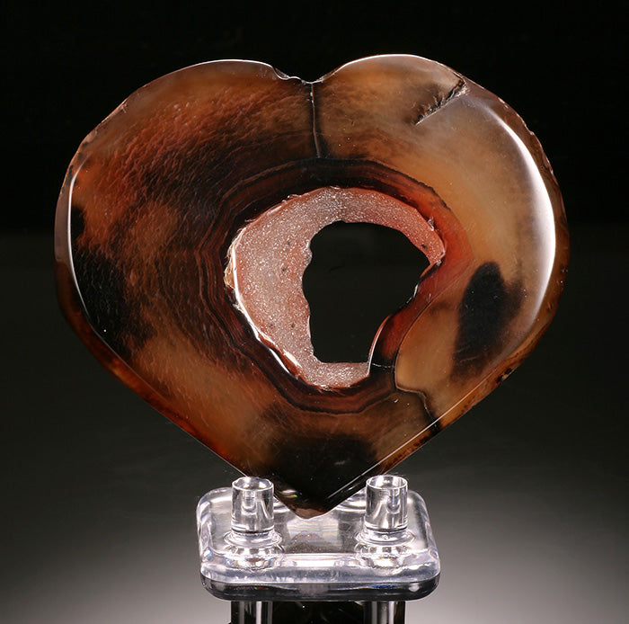 3" Sardonyx Heart Carving (with stand)