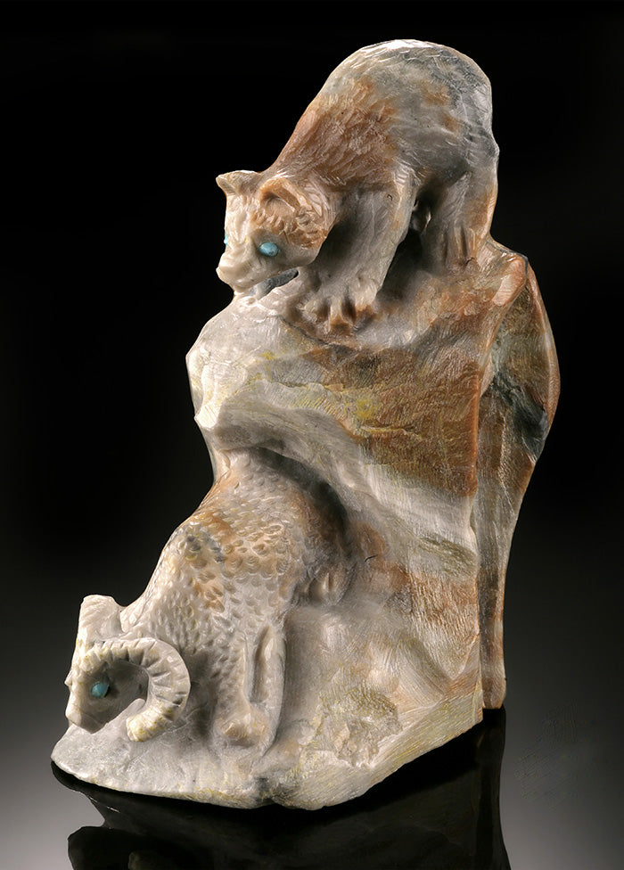 Zuni Bobcat & Ram Fetish