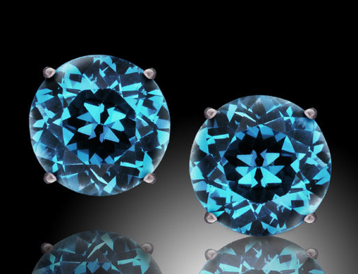 4mm Blue Topaz Studs
